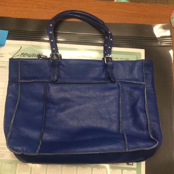 Blue shoulder purse by Audrey Brooke - Picture 2 of 5